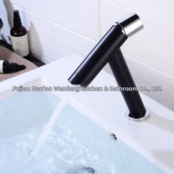 Kúpeľňový umývadlový mixér, meďová konštrukcia, zvislá inštalácia, špirálové otváranie