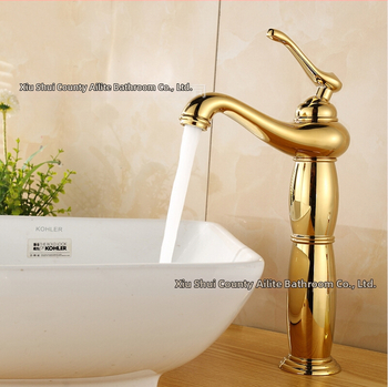 Meďový umývadlový mixér SE-6411, keramický diskový ventil, horúca/studená voda, 0–90°C, 1/2" vstup