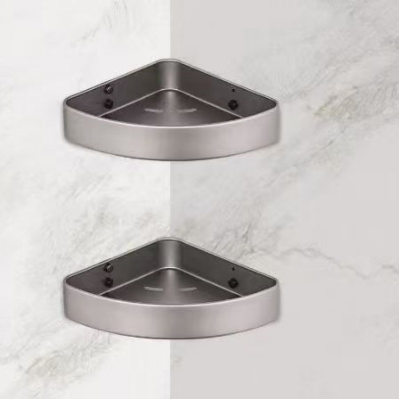 Držač za ručnike za kupaonicu bez bušenja, aluminij, gun-ash završna obrada, skup 5 komada, novi kineski stil