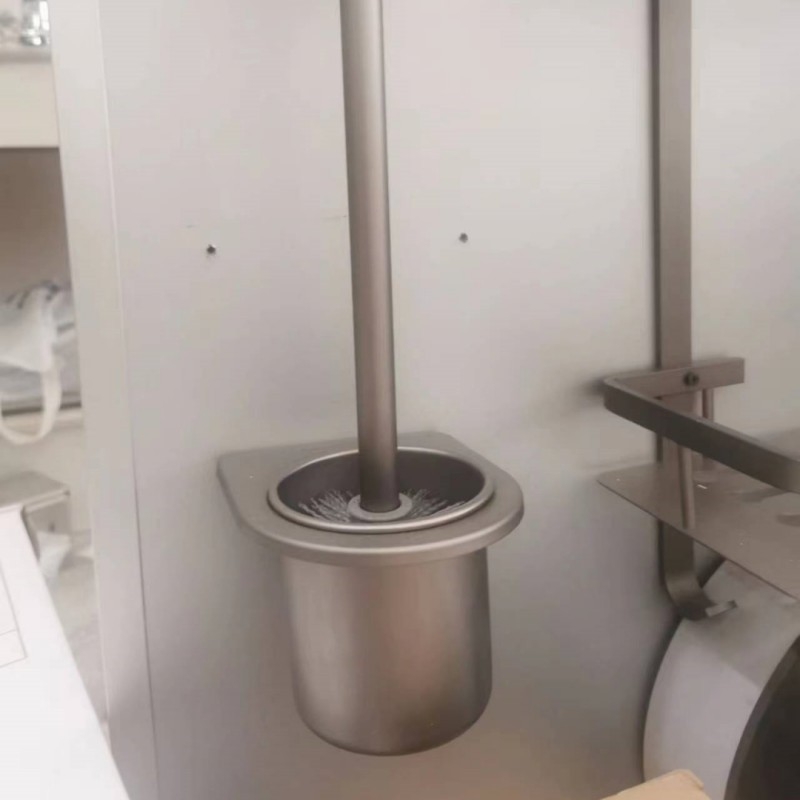 Držač za ručnike za kupaonicu bez bušenja, aluminij, gun-ash završna obrada, skup 5 komada, novi kineski stil