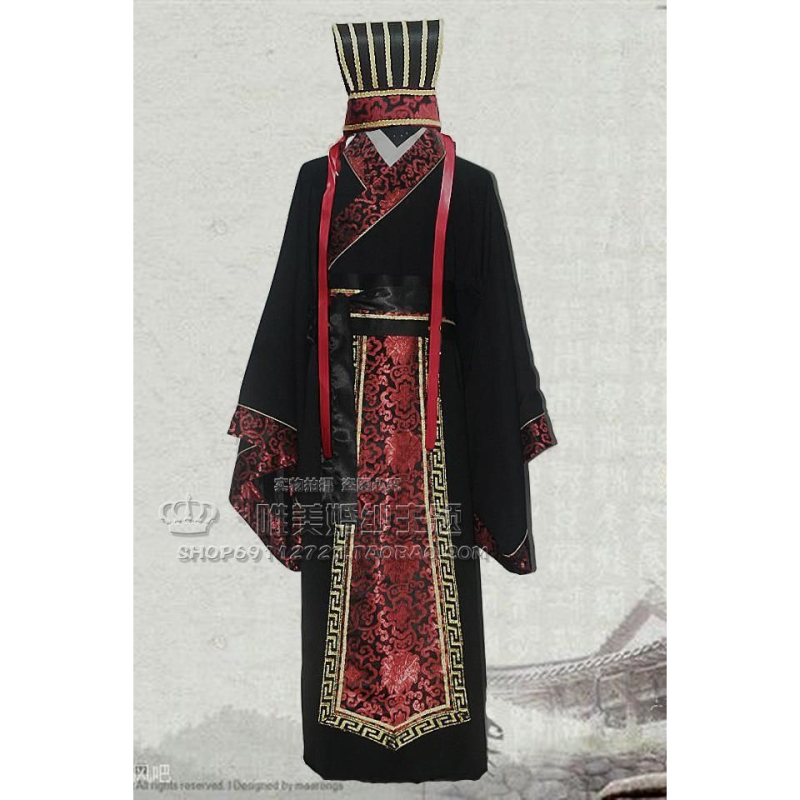 Stari kineski scenski kostim – unisex službeni kostim za dinastije Han, Tang i Qin, poliester