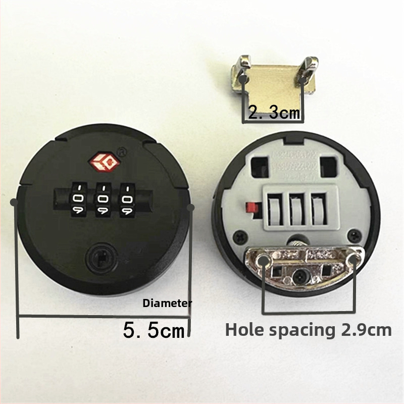 Κλειδαριά αποσκευών, ABS υλικό, αντικλοπή, περιστρεφόμενη κλειδαριά με επίπεδη πλατφόρμα, ανταλλακτικό, καλοκαίρι 2023