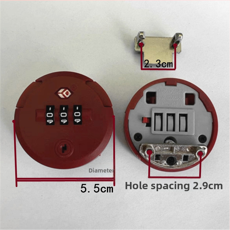Κλειδαριά αποσκευών, ABS υλικό, αντικλοπή, περιστρεφόμενη κλειδαριά με επίπεδη πλατφόρμα, ανταλλακτικό, καλοκαίρι 2023