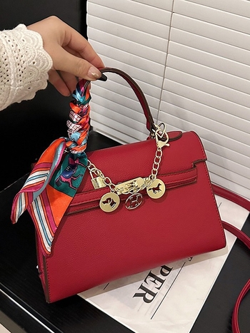 PU táska zárózárral, vízszintes négyszög alakú, belső telefontartó zseb, béleletlen, városi minimalist stílus