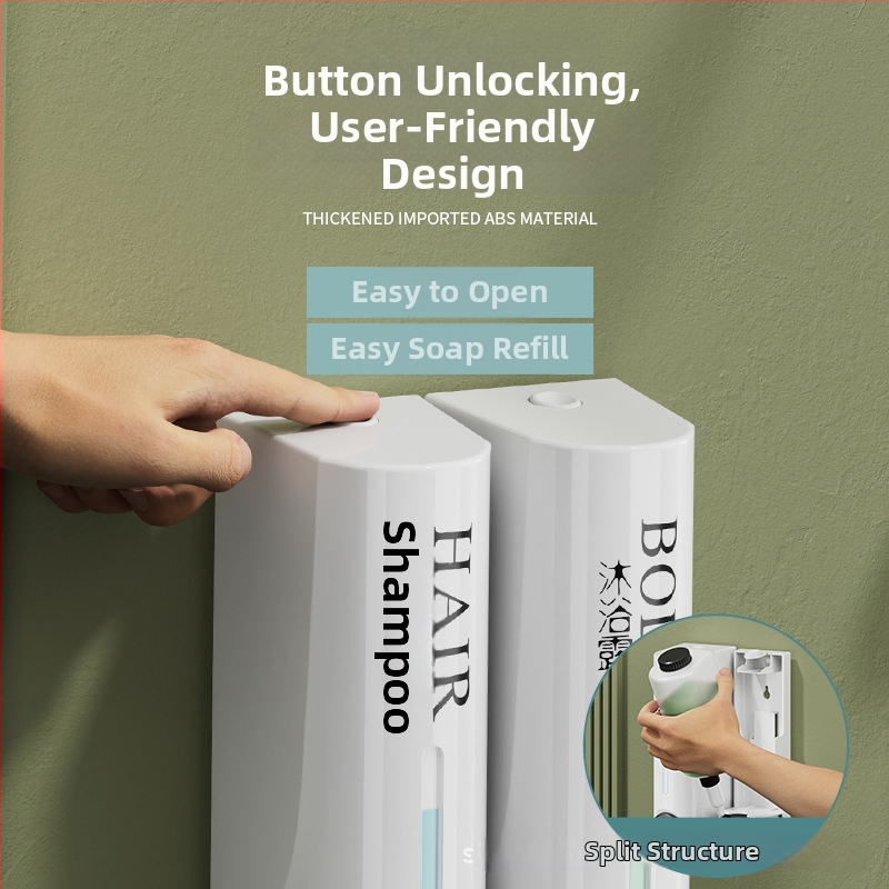 Fali folyadékadagoló a fürdőszobába – ABS anyag, kézi pumpa, fúrás nélküli, 212A modell, Sunboson Xiangchen