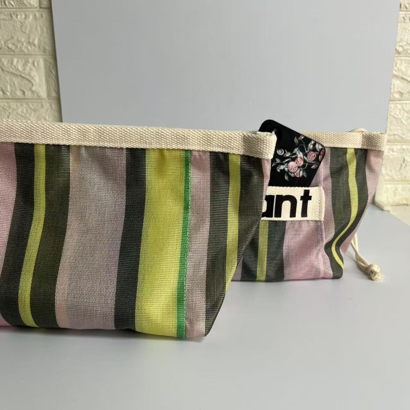 PVC kozmetikai táska betűs mintával, bélés nélküli, légáteresztő és bővíthető, nőknek