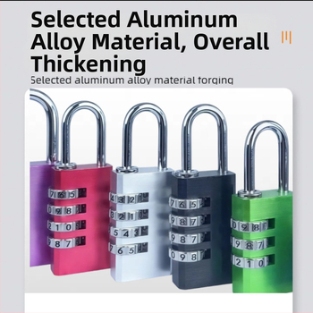 Alumíniumötvözetes jelszavas zár edzőterem szekrényekhez (modell Qjd2024052201, záró rúd vastagsága: 3, kioldási mód: jelszó)
