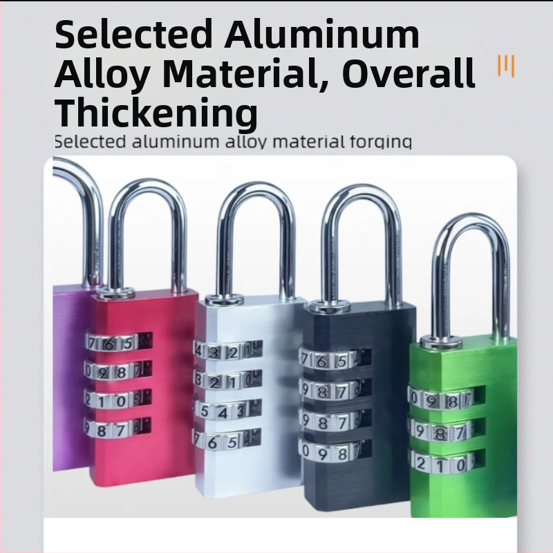 Alumíniumötvözetes jelszavas zár edzőterem szekrényekhez (modell Qjd2024052201, záró rúd vastagsága: 3, kioldási mód: jelszó)