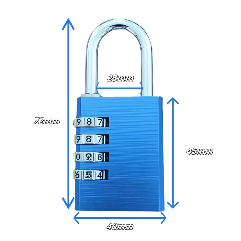 Alumíniumötvözetes jelszavas zár edzőterem szekrényekhez (modell Qjd2024052201, záró rúd vastagsága: 3, kioldási mód: jelszó)