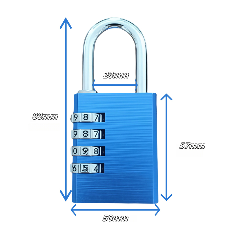Alumíniumötvözetes jelszavas zár edzőterem szekrényekhez (modell Qjd2024052201, záró rúd vastagsága: 3, kioldási mód: jelszó)