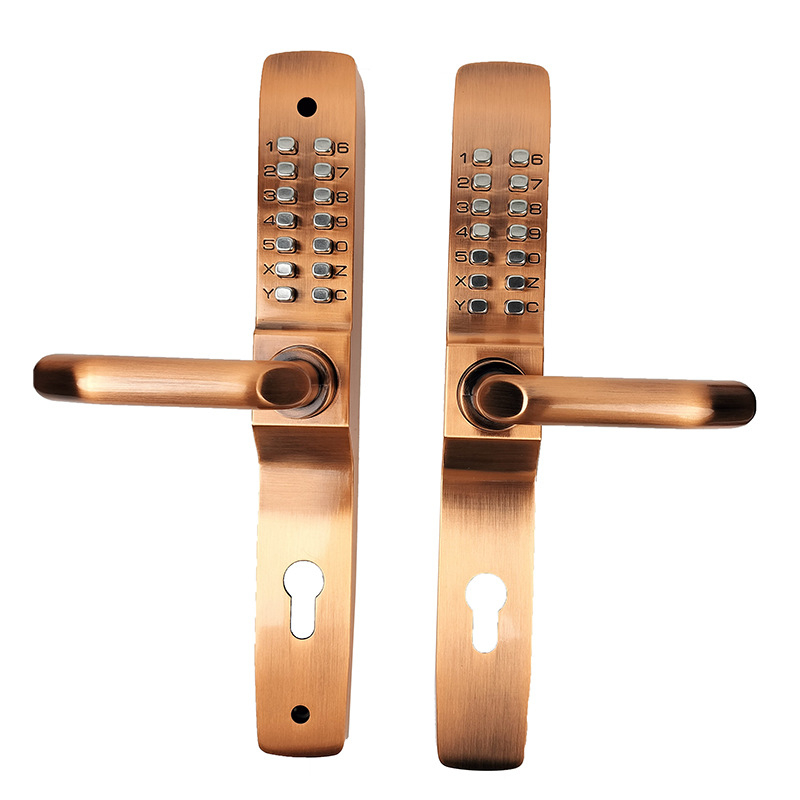 Rain Solid alumínium ötvözet ajtó mechanikus zárbetéttel, OL4053, udvari ajtókhoz és üreges/díszkapukhoz; nyitás kulcs vagy jelszó