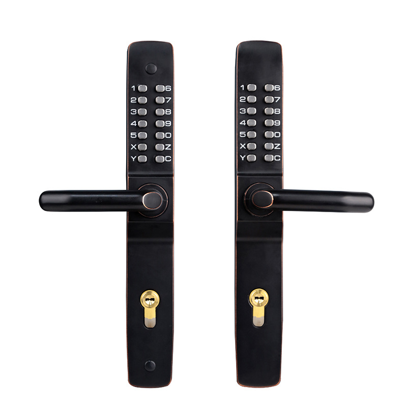 Rain Solid alumínium ötvözet ajtó mechanikus zárbetéttel, OL4053, udvari ajtókhoz és üreges/díszkapukhoz; nyitás kulcs vagy jelszó