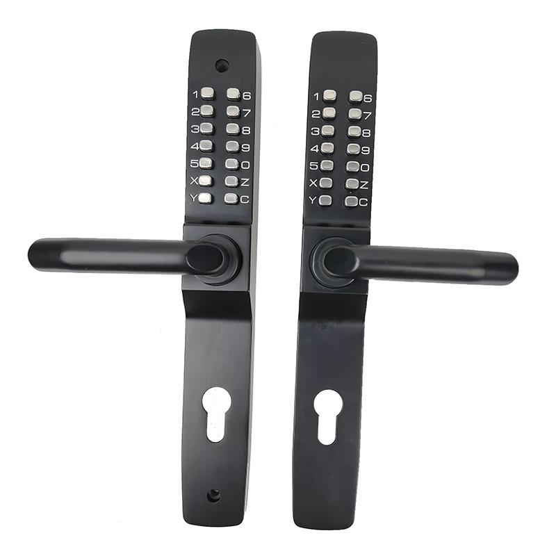 Rain Solid alumínium ötvözet ajtó mechanikus zárbetéttel, OL4053, udvari ajtókhoz és üreges/díszkapukhoz; nyitás kulcs vagy jelszó