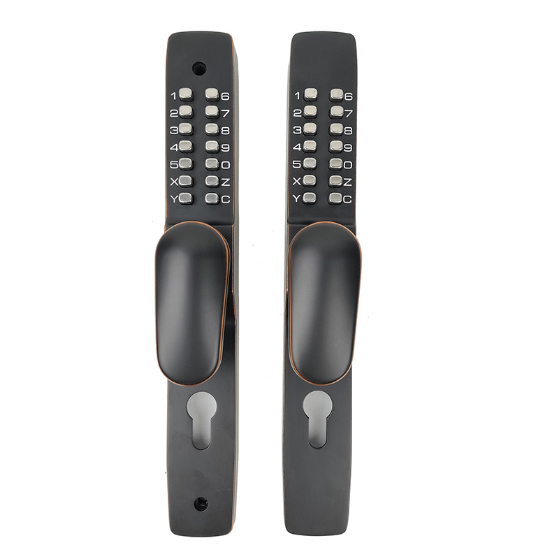 Rain Solid alumínium ötvözet ajtó mechanikus zárbetéttel, OL4053, udvari ajtókhoz és üreges/díszkapukhoz; nyitás kulcs vagy jelszó