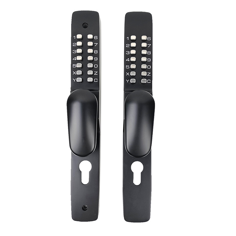 Rain Solid alumínium ötvözet ajtó mechanikus zárbetéttel, OL4053, udvari ajtókhoz és üreges/díszkapukhoz; nyitás kulcs vagy jelszó