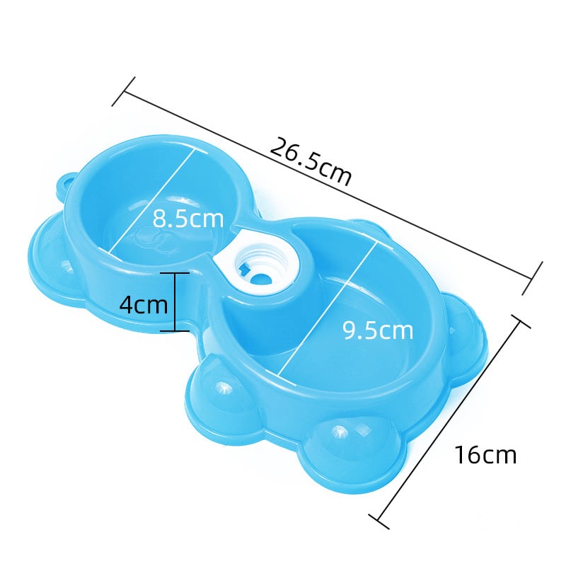 Котешка купа за хранене с интегрирана вода и храна — Материал: пластмаса + неръждаема стомана; Автоматично хранене; Марка: Dog Overlord; Опаковка: 50; За котки