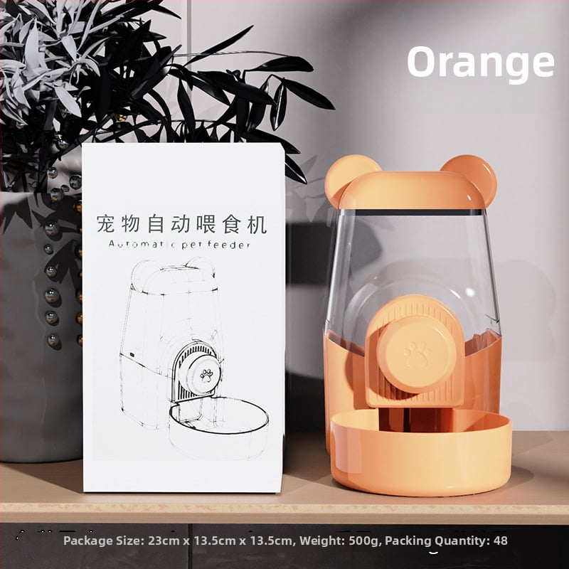 Котешка купа за хранене с интегрирана вода и храна — Материал: пластмаса + неръждаема стомана; Автоматично хранене; Марка: Dog Overlord; Опаковка: 50; За котки