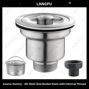 Drenáž drezu kuchynský 8110 – nerezová oceľ, LP, tvaru P, ťahový typ