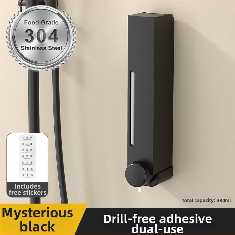 Falra szerelhető zuhanygél adagoló 304 rozsdamentes acélból, EU CE tanúsítvánnyal és indukciós érzékelő funkcióval