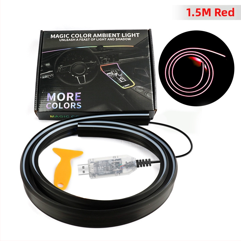 Амбиентна LED лента за предното стъкло на автомобила – акрил, 13W, 5V, 0.8A