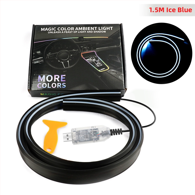 Амбиентна LED лента за предното стъкло на автомобила – акрил, 13W, 5V, 0.8A