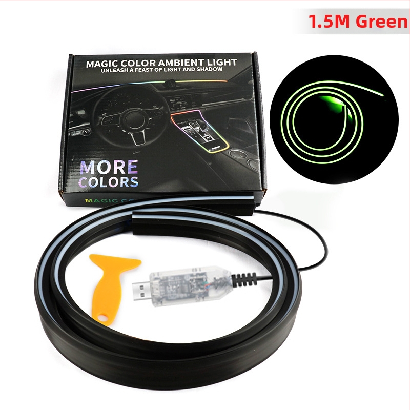 Амбиентна LED лента за предното стъкло на автомобила – акрил, 13W, 5V, 0.8A