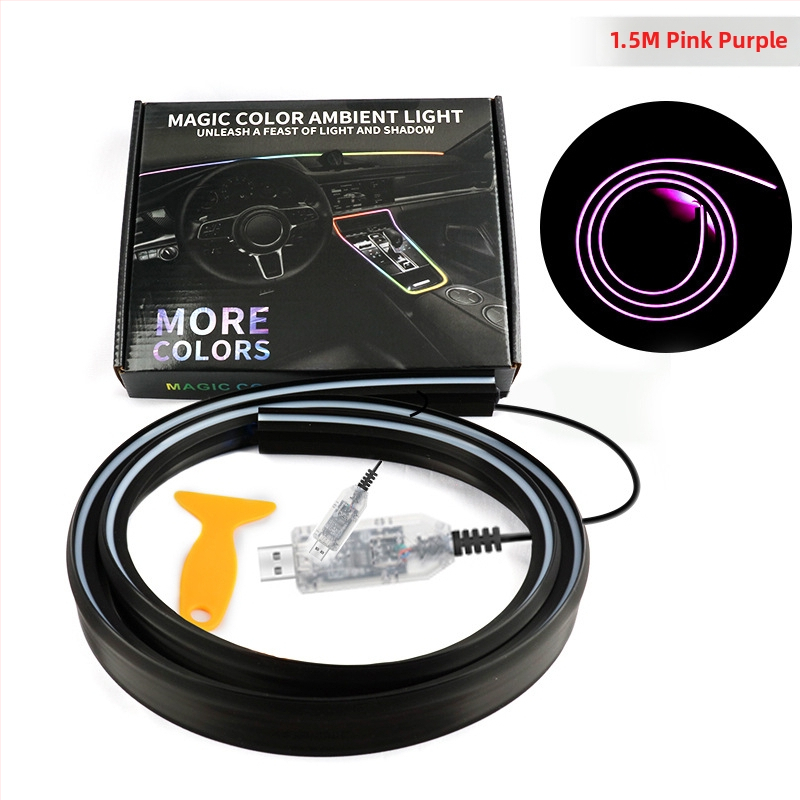 Амбиентна LED лента за предното стъкло на автомобила – акрил, 13W, 5V, 0.8A