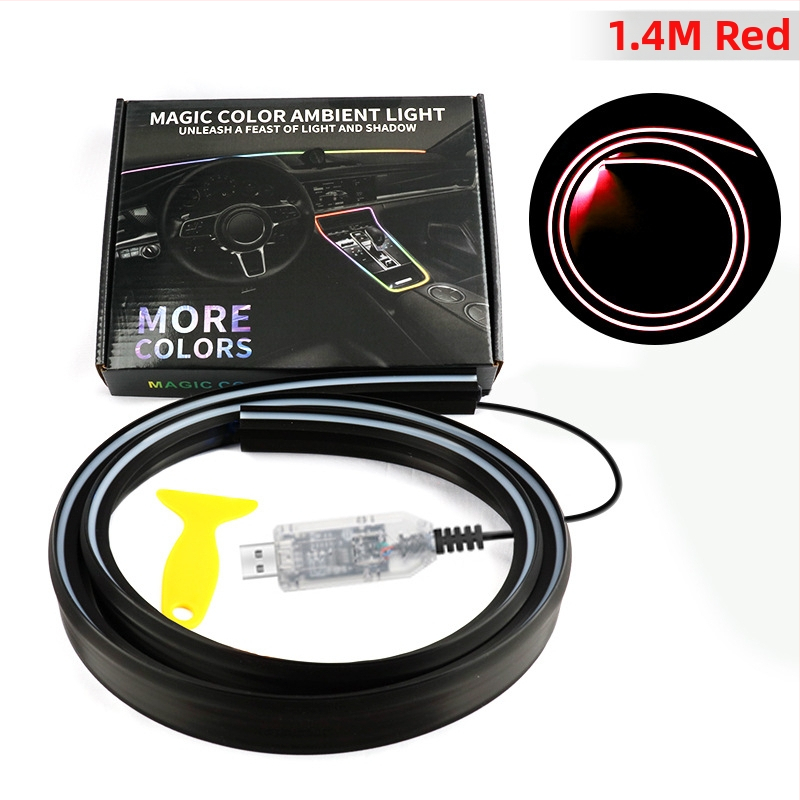 Амбиентна LED лента за предното стъкло на автомобила – акрил, 13W, 5V, 0.8A