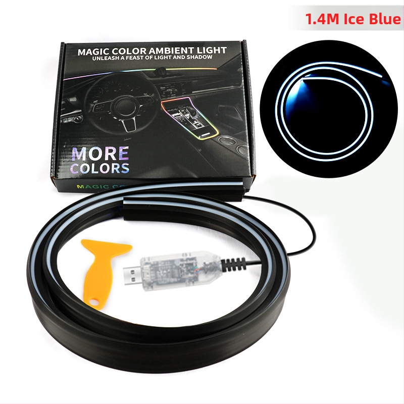 Амбиентна LED лента за предното стъкло на автомобила – акрил, 13W, 5V, 0.8A