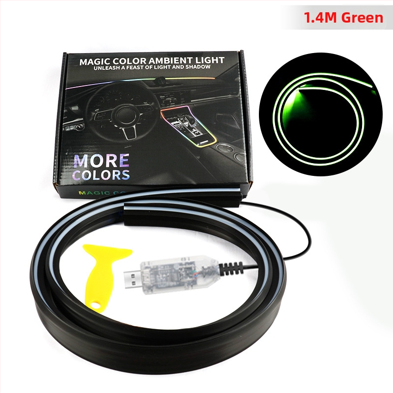 Амбиентна LED лента за предното стъкло на автомобила – акрил, 13W, 5V, 0.8A