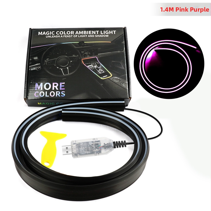 Амбиентна LED лента за предното стъкло на автомобила – акрил, 13W, 5V, 0.8A