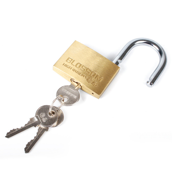 Plum Blossom Lock BC075 domáci visiaci zámok z meďného zliatiny, oblúkového tvaru – vhodný pre skrinky, zásuvky, dvere a internáty