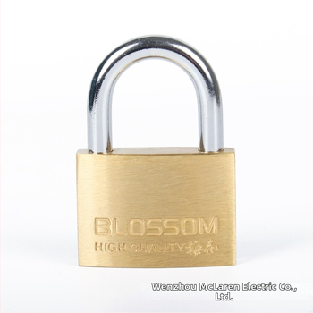 Plum Blossom Lock BC075 domáci visiaci zámok z meďného zliatiny, oblúkového tvaru – vhodný pre skrinky, zásuvky, dvere a internáty