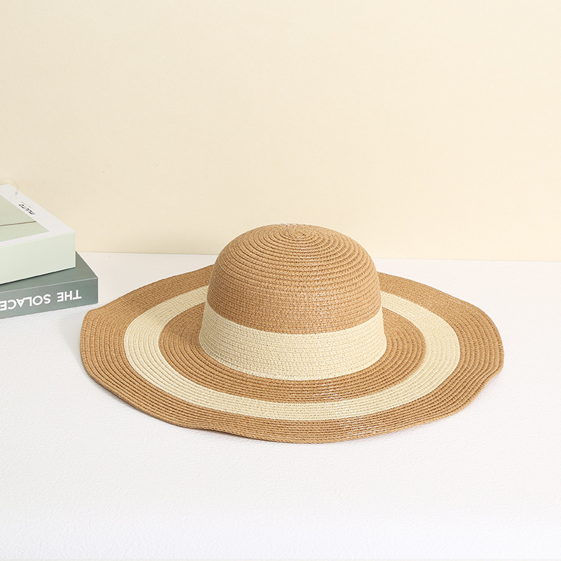 Szalmából készült tote táska - városi egyszerű stílus, vízszintes négyzet alakú, cipzáros nyitás, belső zseb a telefonhoz