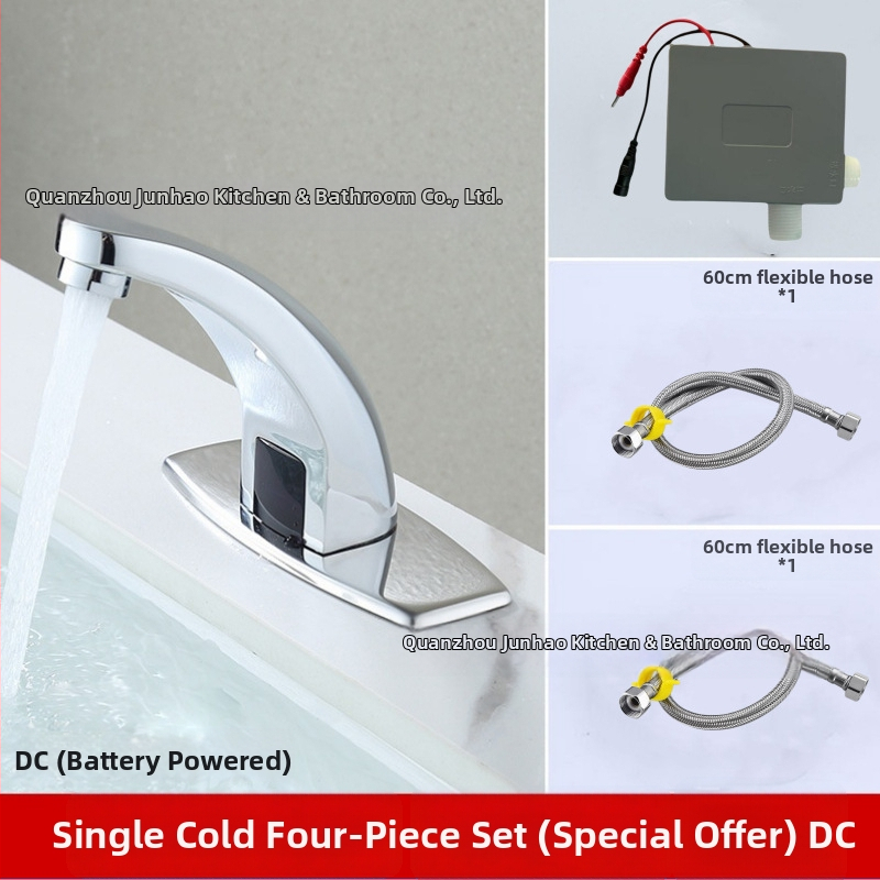 Senzorový kohútik na umývadlo - nerezová oceľ, keramický diskový ventil, montáž na dosku, Ø20 vstup/výstup, jednorukové ovládanie