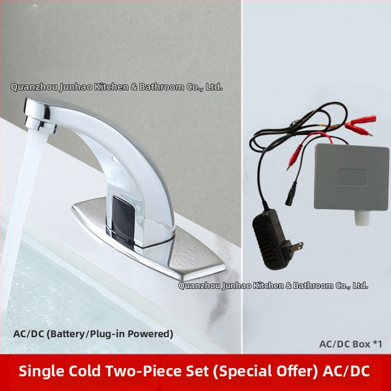 Senzorový kohútik na umývadlo - nerezová oceľ, keramický diskový ventil, montáž na dosku, Ø20 vstup/výstup, jednorukové ovládanie