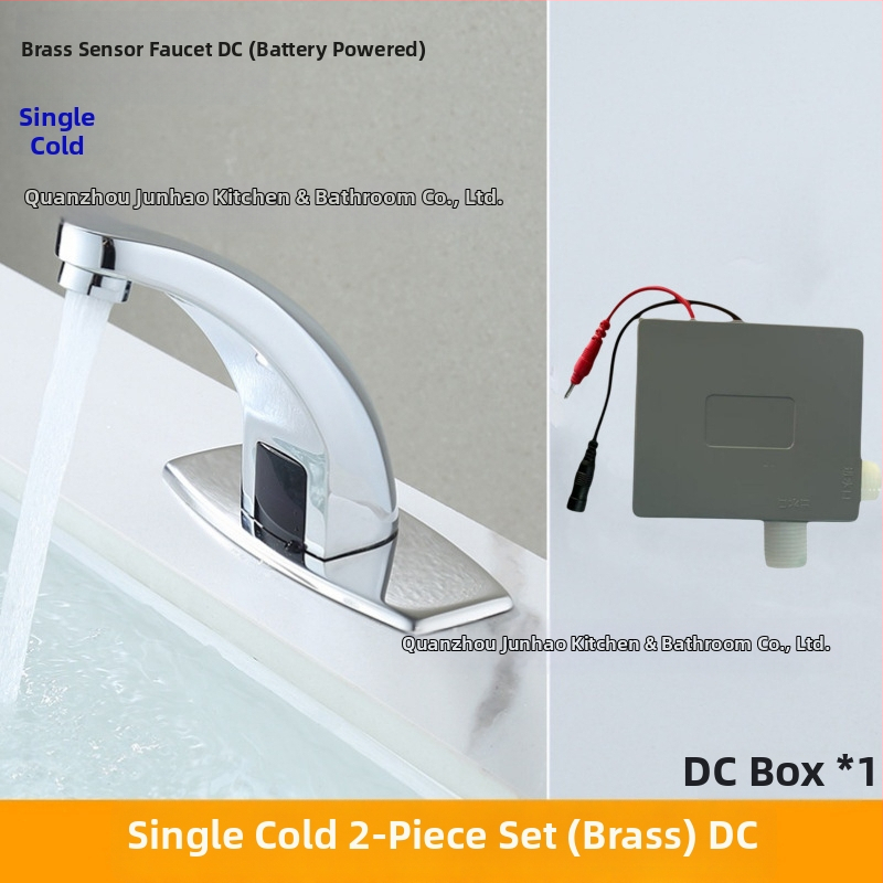 Senzorový kohútik na umývadlo - nerezová oceľ, keramický diskový ventil, montáž na dosku, Ø20 vstup/výstup, jednorukové ovládanie