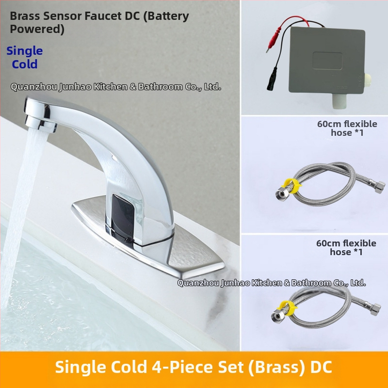 Senzorový kohútik na umývadlo - nerezová oceľ, keramický diskový ventil, montáž na dosku, Ø20 vstup/výstup, jednorukové ovládanie