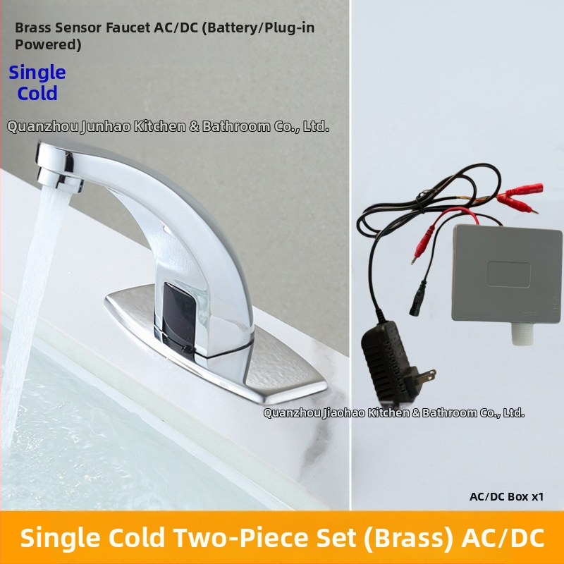 Senzorový kohútik na umývadlo - nerezová oceľ, keramický diskový ventil, montáž na dosku, Ø20 vstup/výstup, jednorukové ovládanie