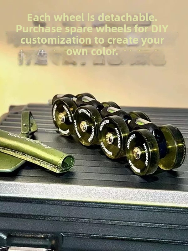 Set kolies na kufor s tichými univerzálnymi kolieskami — Mige Fort, hrubšie PU, ultra ľahký, antibakteriálny, jar 2025