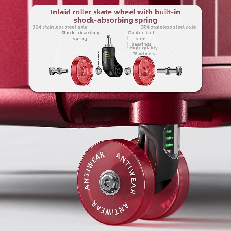 Set de roți pentru bagaje cu roți universale silențioase — Mige Fort, PU întărit, ultra-ușor, antibacterian, primăvara 2025