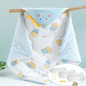 Κουβέρτα αγκαλιάς για μωρά από καθαρό βαμβάκι, γέμισμα από βαμβάκι, μοτίβο καρτούν, για βρέφη και νήπια, άνοιξη