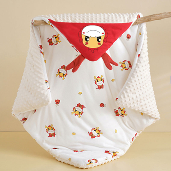 Κουβέρτα αγκαλιάς για μωρά από καθαρό βαμβάκι, γέμισμα από βαμβάκι, μοτίβο καρτούν, για βρέφη και νήπια, άνοιξη