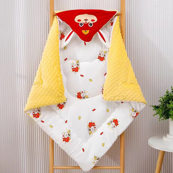 Κουβέρτα αγκαλιάς για μωρά από καθαρό βαμβάκι, γέμισμα από βαμβάκι, μοτίβο καρτούν, για βρέφη και νήπια, άνοιξη