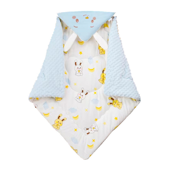 Κουβέρτα αγκαλιάς για μωρά από καθαρό βαμβάκι, γέμισμα από βαμβάκι, μοτίβο καρτούν, για βρέφη και νήπια, άνοιξη