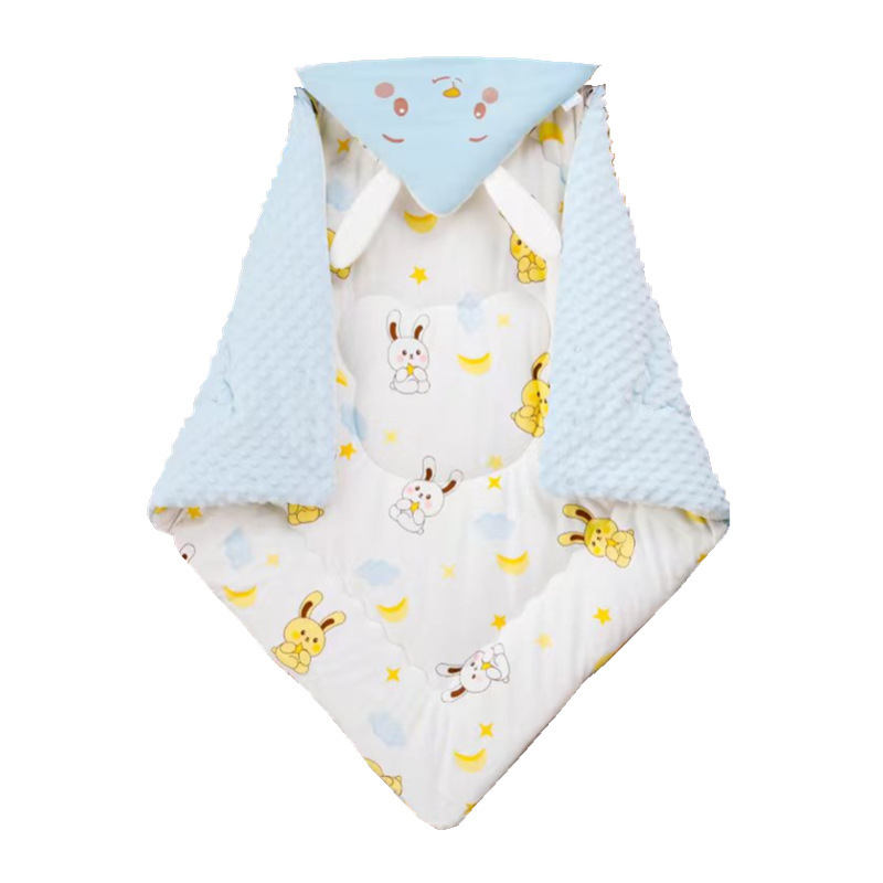 Κουβέρτα αγκαλιάς για μωρά από καθαρό βαμβάκι, γέμισμα από βαμβάκι, μοτίβο καρτούν, για βρέφη και νήπια, άνοιξη