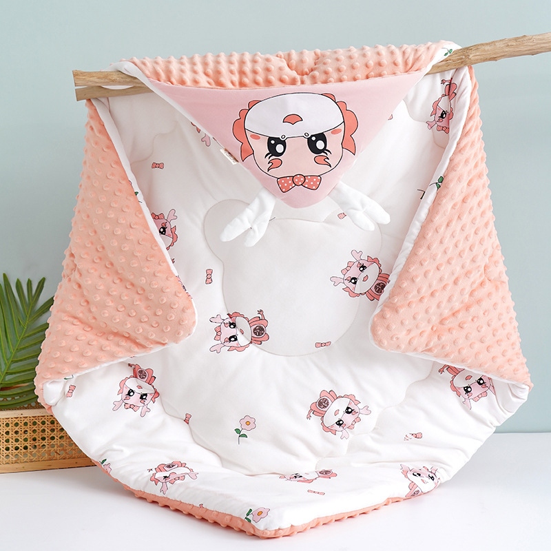 Κουβέρτα αγκαλιάς για μωρά από καθαρό βαμβάκι, γέμισμα από βαμβάκι, μοτίβο καρτούν, για βρέφη και νήπια, άνοιξη