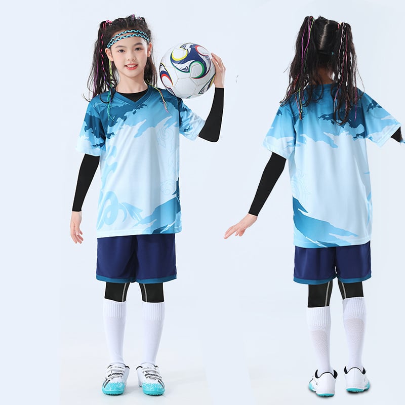 Детски комплект за скачане и тренировки, камуфлажен принт, четири сезона, дълги ръкави, кръгло деколте, бързосъхнещ