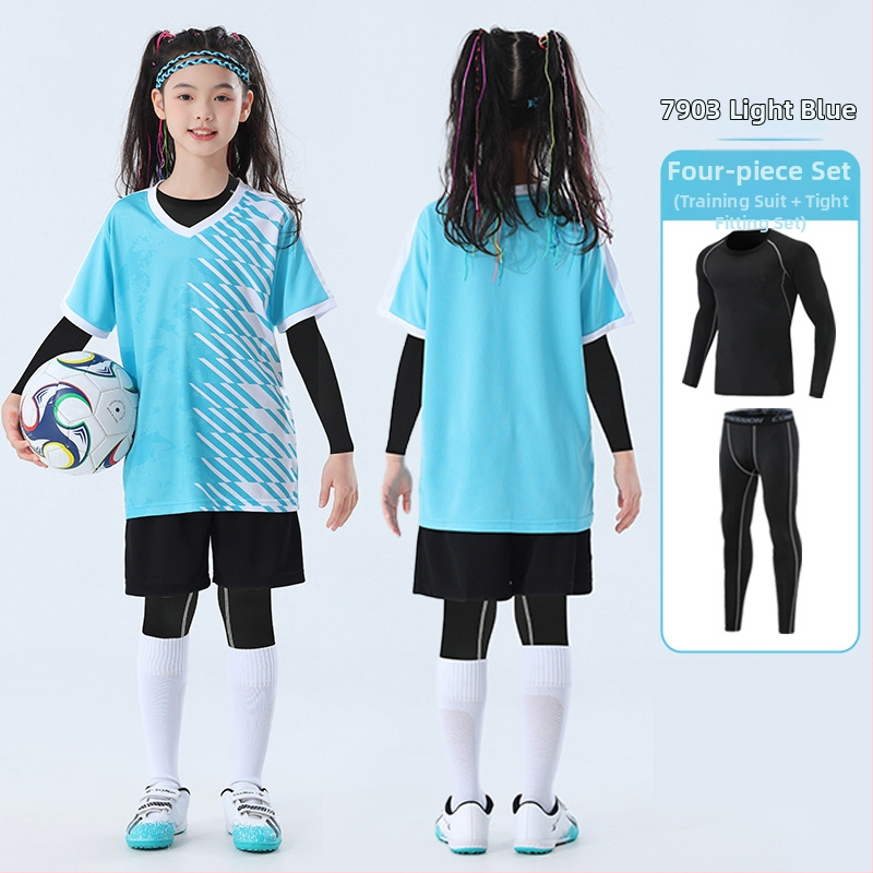 Детски комплект за скачане и тренировки, камуфлажен принт, четири сезона, дълги ръкави, кръгло деколте, бързосъхнещ