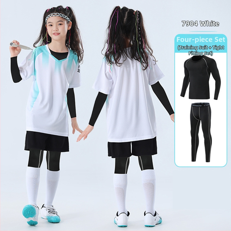 Детски комплект за скачане и тренировки, камуфлажен принт, четири сезона, дълги ръкави, кръгло деколте, бързосъхнещ